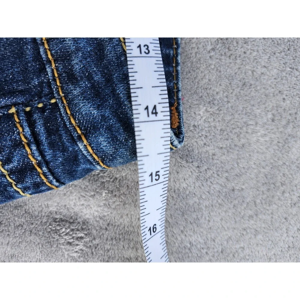 ANONAME Capri Jeans Womens Sz 28 Dark Wash Faded Low Rise (031)